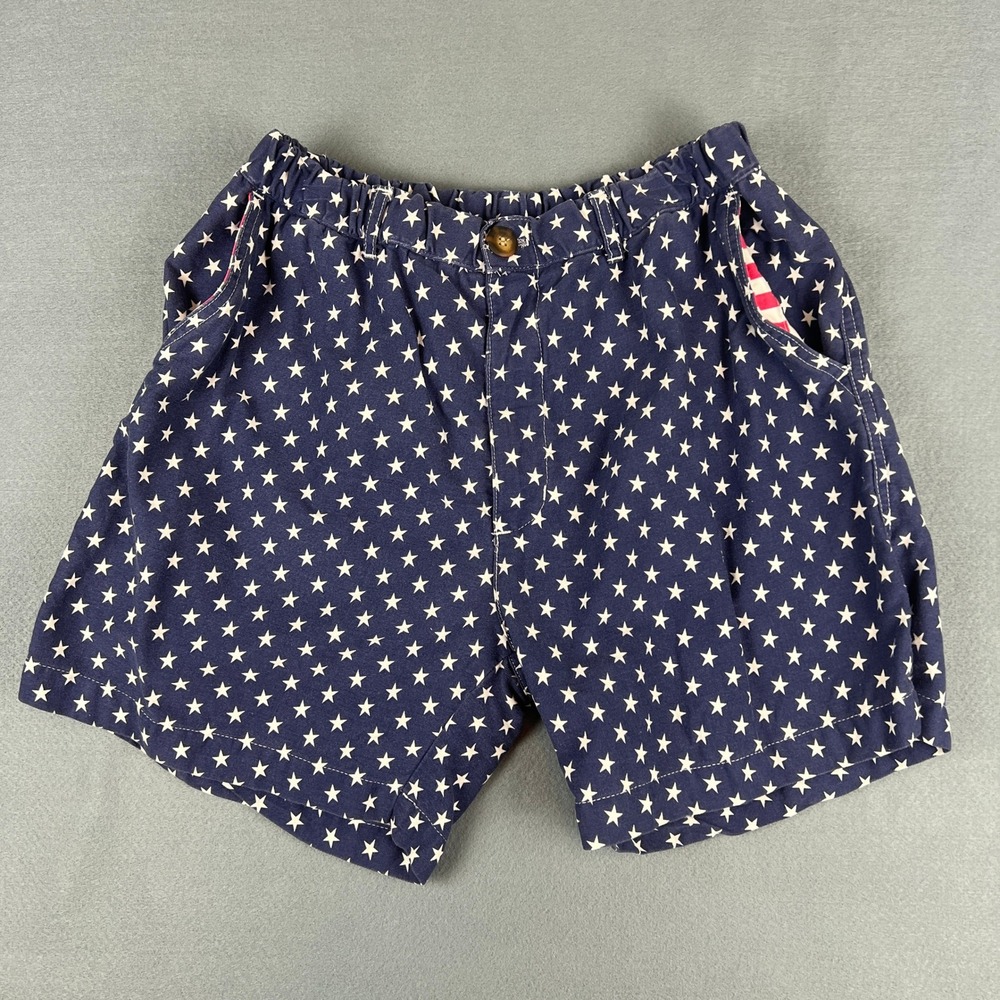 Vintage Aesthetic Chubbies Boys Star Print Shorts Size M Navy Blue White